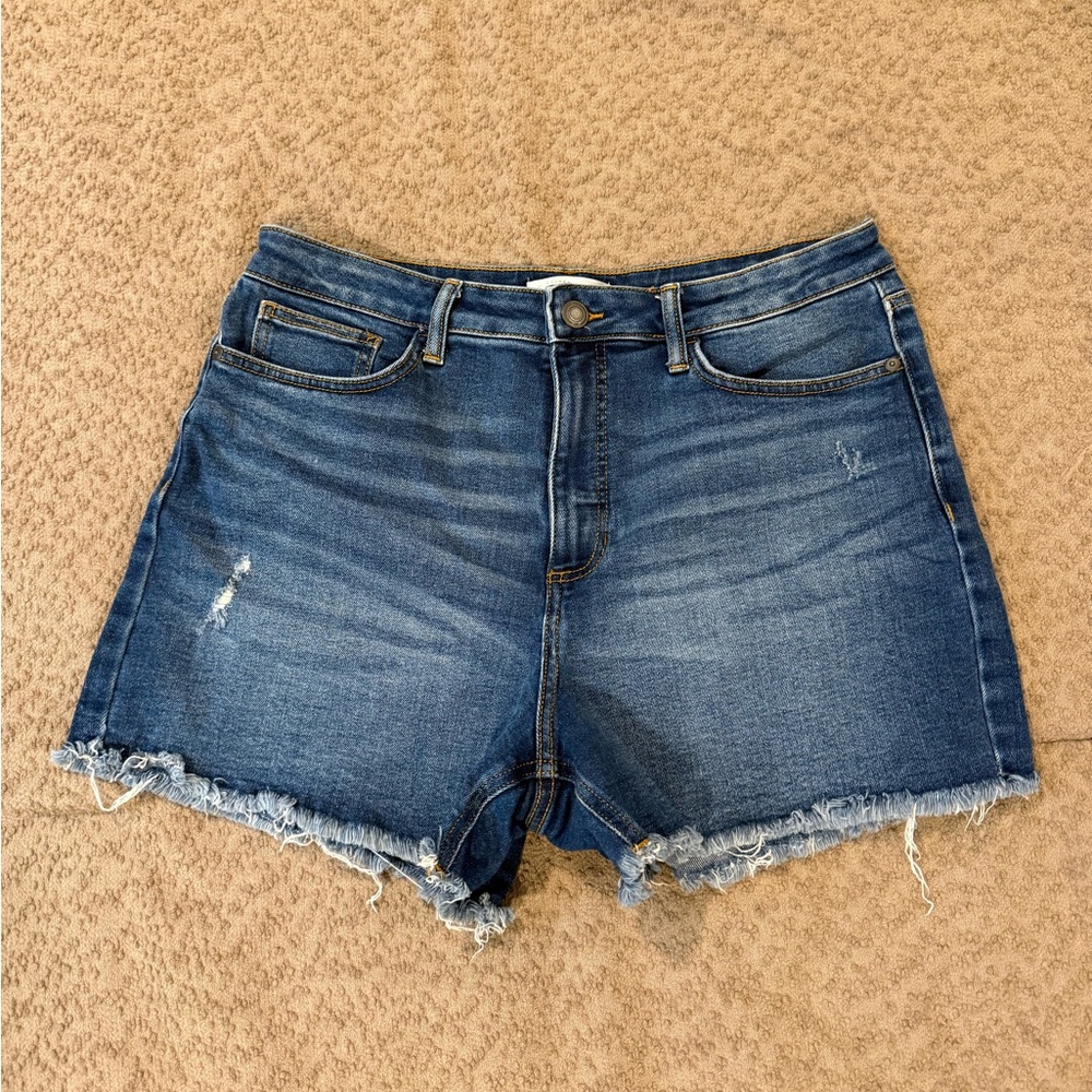 LC Lauren Conrad Distressed Blue Jean Shorts